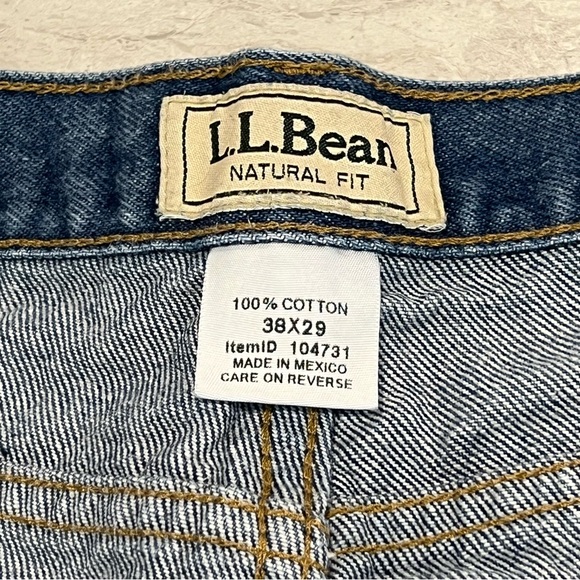 L.L. Bean Other - LL Bean Jeans 38x29 Blue Denim Natural Fit‎ 100% Cotton  RN 104731
